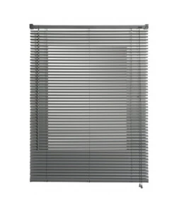 VENEZIANA IN VINILE GRIGIO CON LAMELLE DA 25 MM, 120X160 CM